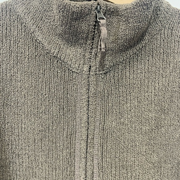 J. Jill Ribbed Full Zip Sweatshirt Jacket Brown Mock Neck Size Medium - Picture 6 of 7